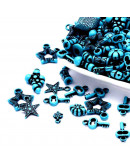 Estilo Antiguo (4). Varios diseños. Tonos azules. De 8 a 25 mm. 20 uds. aproximadamente. 15 gramos.