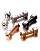 Mancuernas. Aleación de cobre. Color mixto. 17x6x6 mm. 2 mm perforación. 4 unidades