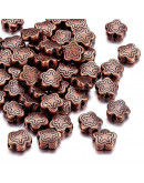 Flores. Cobre. Color cobre antiguo. 7x2,5 mm. 1,5 mm perforación 20 unidades Flores. Cobre. Color cobre antiguo. 7x2,5 mm. 1,5 mm perforación 20 unidades