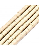 Discos. Color beige. 4 mm diámetro. 1 mm grosor. 1 mm perforación. 380~400 uds hilo.