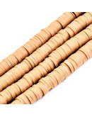 Discos. Color canela. 4 mm diámetro. 1 mm grosor. 1 mm perforación. 380~400 uds hilo.