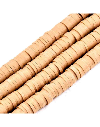 Discos. Color canela. 4 mm diámetro. 1 mm grosor. 1 mm perforación. 380~400 uds hilo.