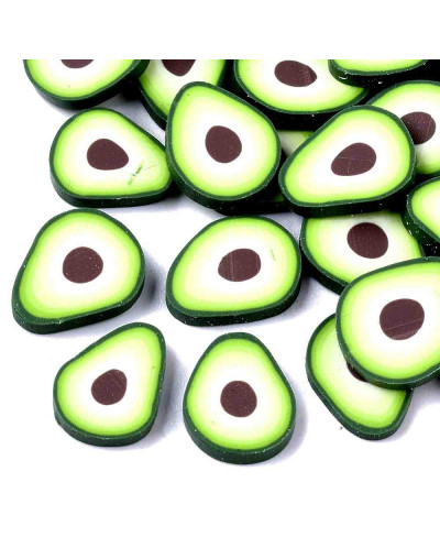 Aguacates. 11x9x1,5 milímetros. Sin perforación. 30 unidades aproximado.