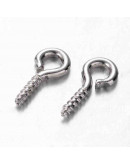 Armellas Aleación de cobre Color plateado 8x4 milímetros 2 mm agujero 200 ud (aprox.) Armellas Aleación de cobre Color plateado 8x4 milímetros 2 mm agujero 200 ud (aprox.)