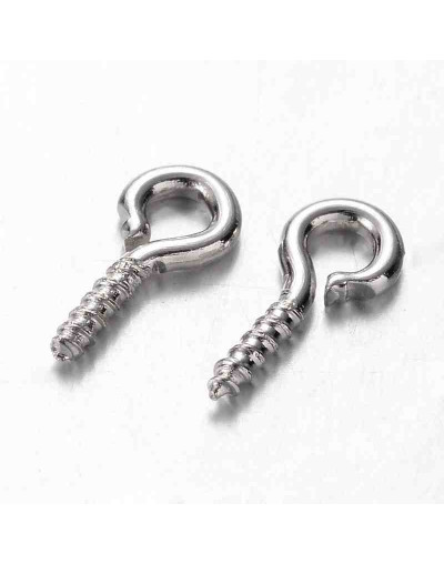 Armellas Aleación de cobre Color plateado 8x4 milímetros 2 mm agujero 200 ud (aprox.)