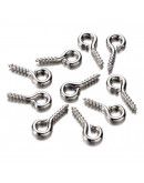 Armellas Aleación de cobre Color plateado 8x4 milímetros 2 mm agujero 200 ud (aprox.) Armellas Aleación de cobre Color plateado 8x4 milímetros 2 mm agujero 200 ud (aprox.)