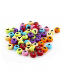 Corazón negro sólido. Moneda varios colores. 7 mm diámetro. 1,5 mm perforación. 100 uds aproximado.