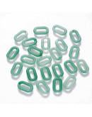 Eslabones de cadena. Ovalado (1). Color aquamarina. 14x8,5x2,5 mm. 50 unidades (Aprox.)
