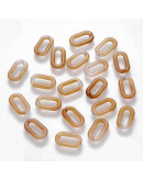 Eslabones de cadena. Ovalado (1). Color trigo. 14x8,5x2,5 mm. 50 unidades (Aprox.)