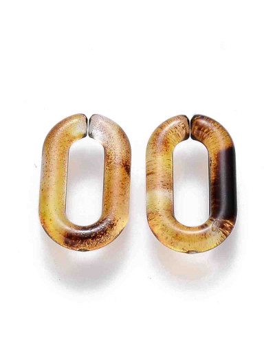 Eslabones de cadena. Ovalado (1). Color leopardo. 14x8,5x2,5 mm. 50 unidades (Aprox.)