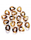 Eslabones de cadena. Twist. Color tigre. 15,5x13,5x6 mm. 50 unidades (aprox.)