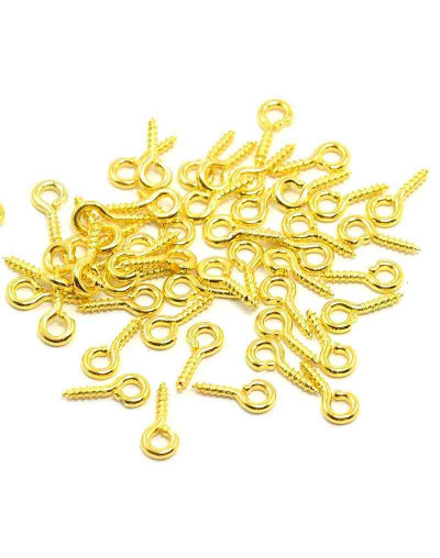 Armellas Aleación de cobre Color dorado 8x4 milímetros 2 mm agujero 200 ud (aprox.)