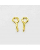 Armellas Aleación de cobre Color dorado 8x4 milímetros 2 mm agujero 200 ud (aprox.) Armellas Aleación de cobre Color dorado 8x4 milímetros 2 mm agujero 200 ud (aprox.)