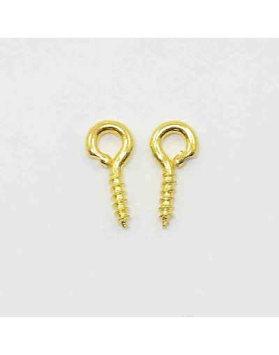 Armellas Aleación de cobre Color dorado 8x4 milímetros 2 mm agujero 200 ud (aprox.)