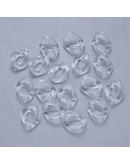 Eslabones de cadena. Twist. Color cristal. 15,5x13,5x6 mm. 50 unidades (aprox.)