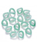 Eslabones de cadena. Twist. Color aquamarina. 15,5x13,5x6 mm. 50 unidades (aprox.)