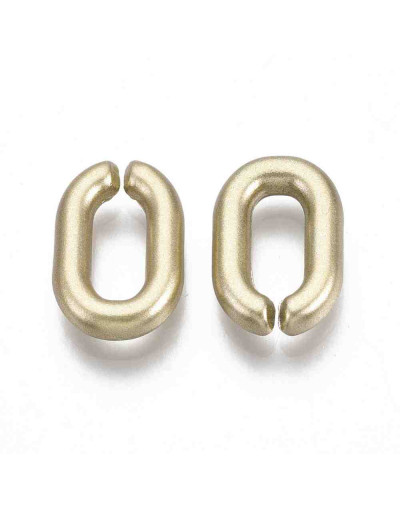 Eslabones de cadena. Ovalado (3). Color dorado. 14x9,5x3 mm. 50 unidades (aprox.)