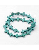 Howlite. Cruces. Azul. 16x12x3,5 mm. 1 mm perforación. 23 unidades hilo (aproximado) Howlite. Cruces. Azul. 16x12x3,5 mm. 1 mm perforación. 23 unidades hilo (aproximado)