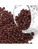 Color Sólido. COCONUT BROWN. 3 milímetros.1 mm perforación. 40 gramos