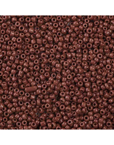 Color Sólido. COCONUT BROWN. 3 milímetros.1 mm perforación. 40 gramos
