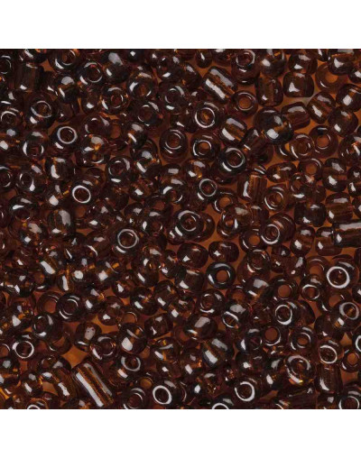 Cristal brillante. BROWN. 4 milímetros. 1,50 mm perforación. 40 gramos. 390 uds. aprox.