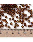 Cristal brillante. BROWN. 4 milímetros. 1,50 mm perforación. 40 gramos. 390 uds. aprox.