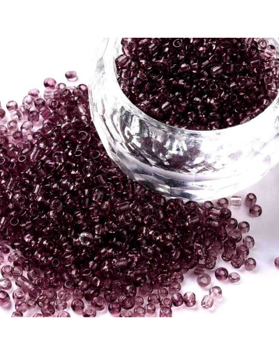 Cristal brillante Color ROSY BROWN cristal 2 milímetros 1 mm perforación 40 gramos