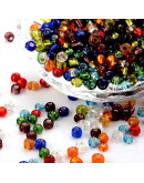 Cristal Línea Plateada. MIXTO. 4 milímetros. 1,50 mm perforación. 40 gramos. 390 uds. aprox.