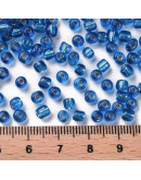 Cristal Línea Plateada. SKY BLUE. 4 mm diámetro. 1.5 mm perforación. 40 gramos. 390 uds aprox