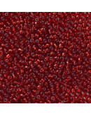 Cristal Línea Plateada. RED. 4 mm diámetro. 1.5 mm perforación. 40 gramos. 390 uds aprox