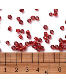 Cristal Línea Plateada. RED. 4 mm diámetro. 1.5 mm perforación. 40 gramos. 390 uds aprox