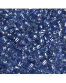 Cristal Línea Plateada. ROYAL BLUE. 4 mm diámetro. 1.5 mm perforación. 40 gramos. 390 uds aprox