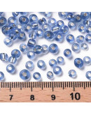 Cristal Línea Plateada. ROYAL BLUE. 4 mm diámetro. 1.5 mm perforación. 40 gramos. 390 uds aprox