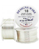 Designs Wire. Plateado. Tipo Redondo. Calibre 18 (1 mm). Temple suave. 8 yardas