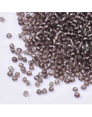 Cristal Línea Plateada. ROSY BROWN. 4 mm diámetro. 1.5 mm perforación. 40 gramos. 390 uds aprox