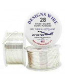 Designs Wire. Plateado. Tipo Redondo. Calibre 28 (0,32 mm).Temple suave. 40 yardas.