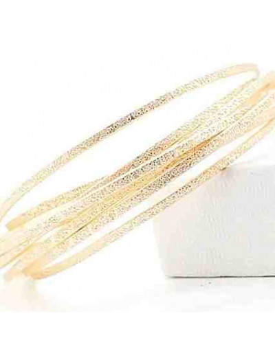 Designs Wire. Dorado 18k.Tipo Texturizado. Calibre 16 (1,30 mm).Temple suave. 5,50 yardas.