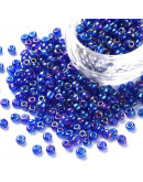 Cristal Arcoiris. BLUE. 4 milímetros.1,50 mm perforación. 40 gramos. 390 uds. aprox.