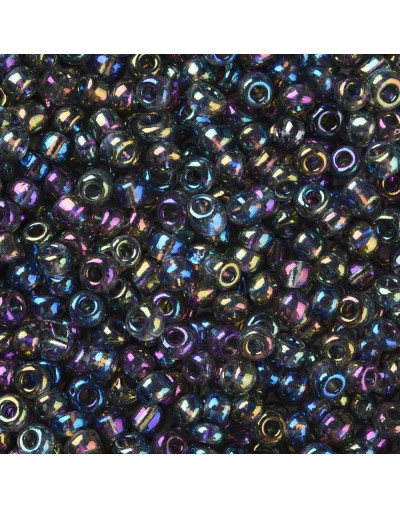 Cristal Arcoiris. DARK GRAY. 4 milímetros.1,50 mm perforación. 40 gramos. 390 uds. aprox.