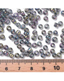 Cristal Arcoiris. DARK GRAY. 4 milímetros.1,50 mm perforación. 40 gramos. 390 uds. aprox.