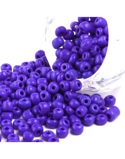 Color Sólido. BLUE. 4 milímetros.1,50 mm perforación. 40 gramos. 390 uds. aprox.