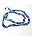 Hematite sintético. Estrella azul. 6x6x2 milímetros. 1 mm perforación. 10 uds Hematite sintético. Estrella azul. 6x6x2 milímetros. 1 mm perforación. 10 uds
