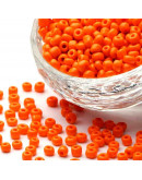 Color Sólido. DARK ORANGE. 4 milímetros.1,50 mm perforación. 40 gramos. 390 uds. aprox.