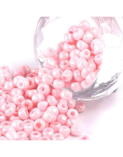 Color Sólido. PINK. 4 milímetros. 1,50 mm perforación. 40 gramos. 390 uds. aprox.