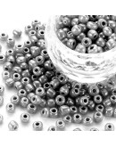 Color Sólido Ceylon. DARK GRAY. 4 milímetros.1,50 mm perforación. 40 gramos. 390 uds. aprox.