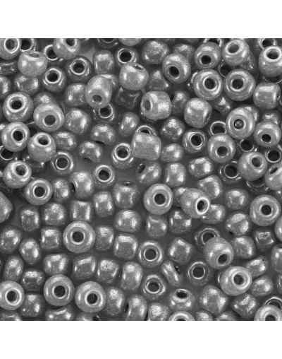 Color Sólido Ceylon. DARK GRAY. 4 milímetros.1,50 mm perforación. 40 gramos. 390 uds. aprox.