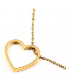 Corazón. Acero inoxidable. Color dorado. 20x22x3 mm. 2 mm perforacion. 1 unidad Corazón. Acero inoxidable. Color dorado. 20x22x3 mm. 2 mm perforacion. 1 unidad