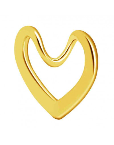 Corazón. Acero inoxidable.Color Dorado. 15x17 milímetros. 1 unidad