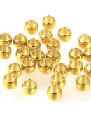 Crimp beads. Acero inoxidable. Color dorado. 2,5x1,5 mm. 1.50 mm agujero. 20 unidades