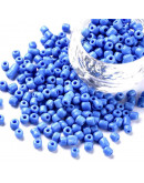 Color Sólido. CORN FLOWER BLUE. 4 milímetros.1,50 mm perforación. 40 gramos. 390 uds. aprox.